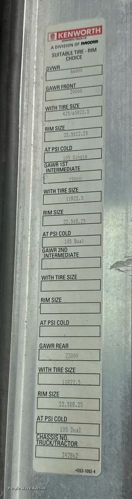 image for item DW1851 2009 Kenworth W900 ready mix truck