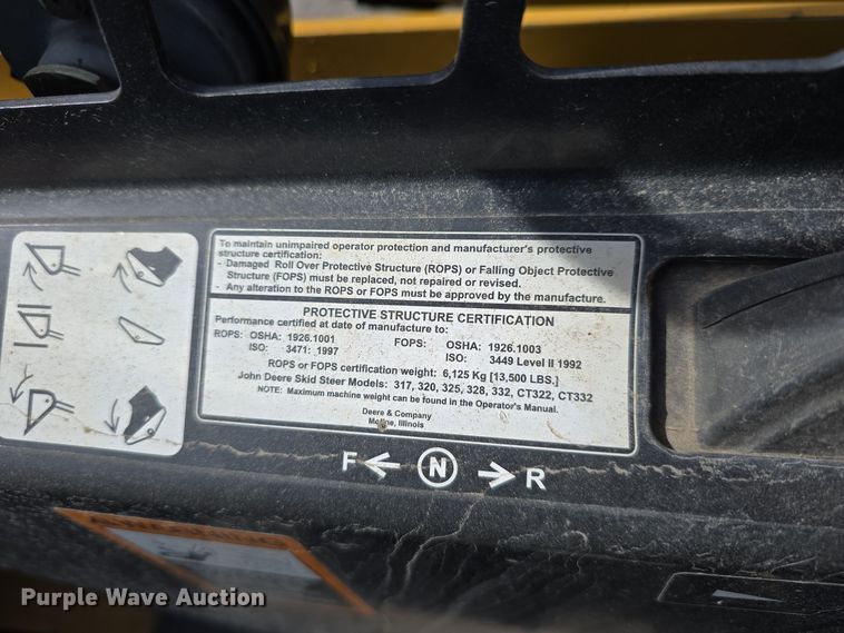 image for item DW3101 2007 John Deere 317 skid steer loader