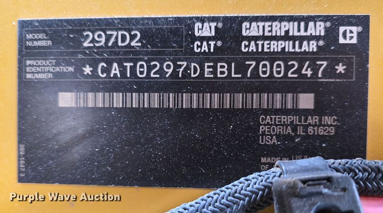 image for item DW3108 2016 Caterpillar 297 D2 tracked skid steer loader