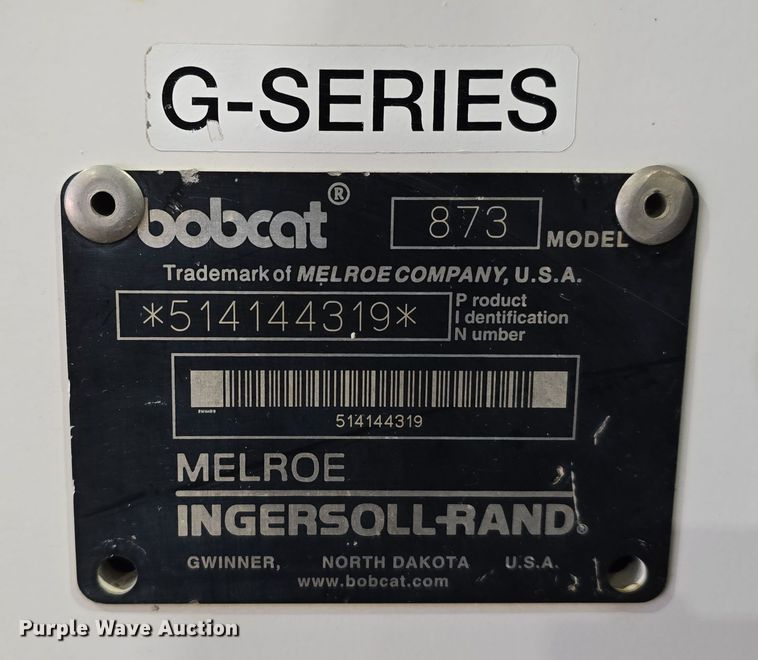 image for item DW3118 2000 Bobcat 873 skid steer loader