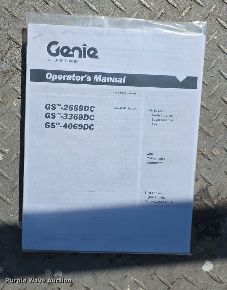 image for item DW3153 2016 Genie GS3369 DC scissor lift