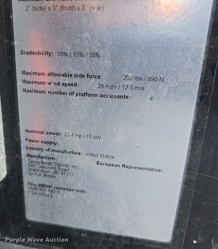 image for item DW3153 2016 Genie GS3369 DC scissor lift