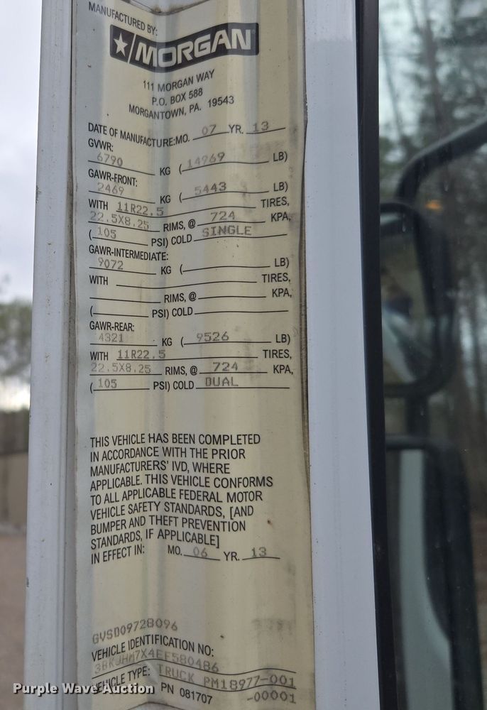 image for item EC3455 2014 Kenworth K370 dump truck