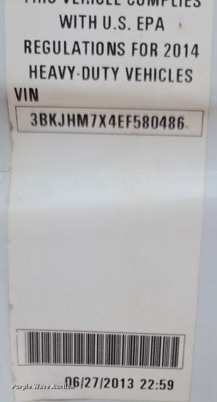 image for item EC3455 2014 Kenworth K370 dump truck