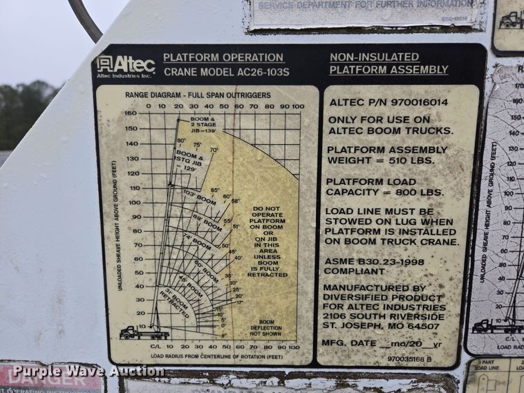 image for item EC3460 2007 International 7500 crane truck