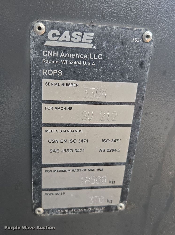 image for item EC3461 2019 Case SV212D single drum vibratory roller