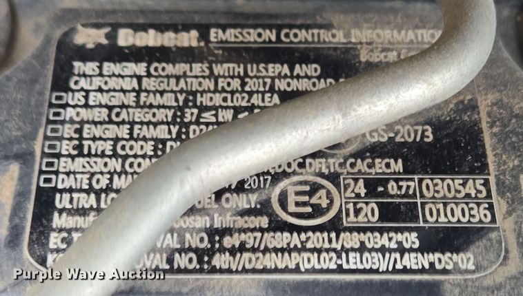 image for item EC3984 2018 Bobcat T590 tracked skid steer loader