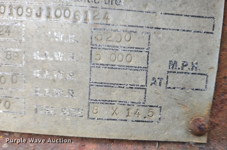 image for item EC4000 1989 Butler TS 610D utility trailer