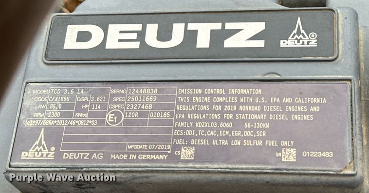 image for item ED5491 2020 Wacker Neuson RC110 single drum vibratory roller