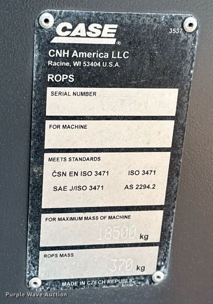 image for item ED5495 2019 Case SV212D single drum vibratory roller