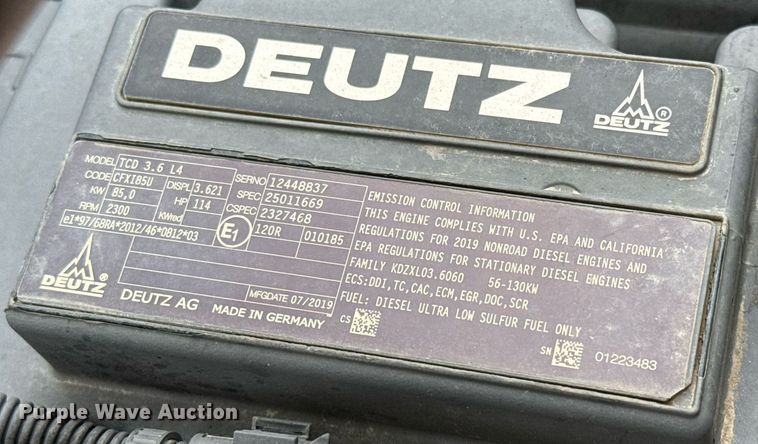 image for item ED5496 2020 Wacker Neuson RC110 single drum vibratory roller