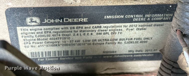 image for item ED5520 2013 Ingersoll-Rand P185WJD-T41 air compressor