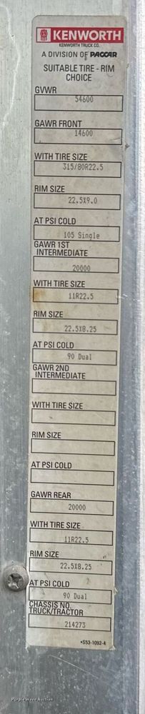 image for item EG2431 2007 Kenworth T800 vacuum truck