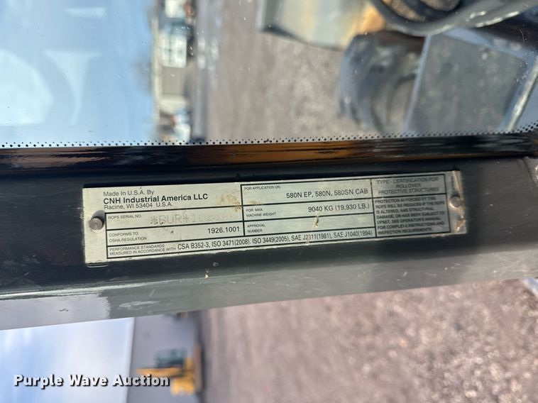 image for item EG2518 2017 Case 580 Super N backhoe