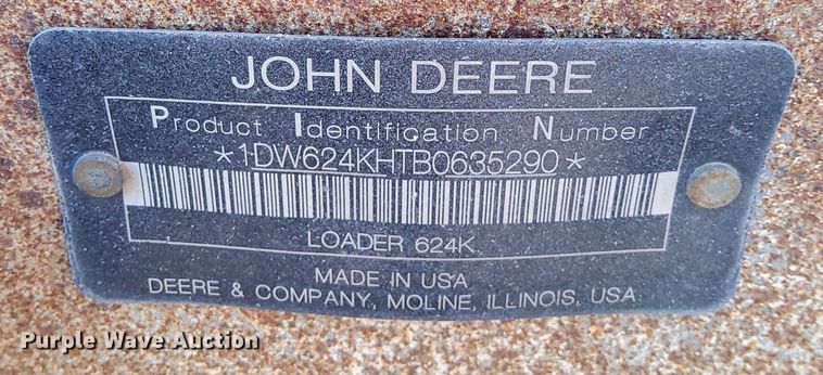image for item EH0143 2011 John Deere 624K wheel loader