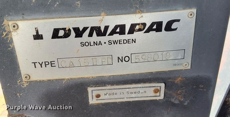 image for item EH0151 Dynapac CA15 II PD single drum vibratory roller