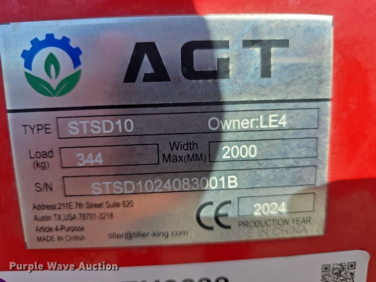 image for item EH8632 2024 AGT STSD10 skid steer seeder