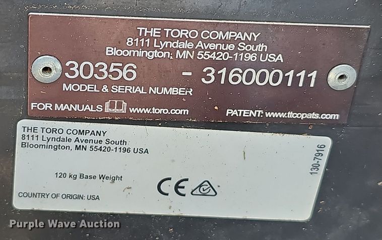 image for item EH8635 2016 Toro Groundsmaster 3280D lawn mower