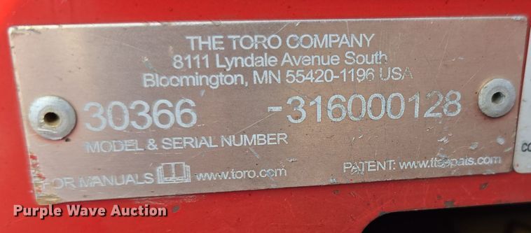 image for item EH8635 2016 Toro Groundsmaster 3280D lawn mower