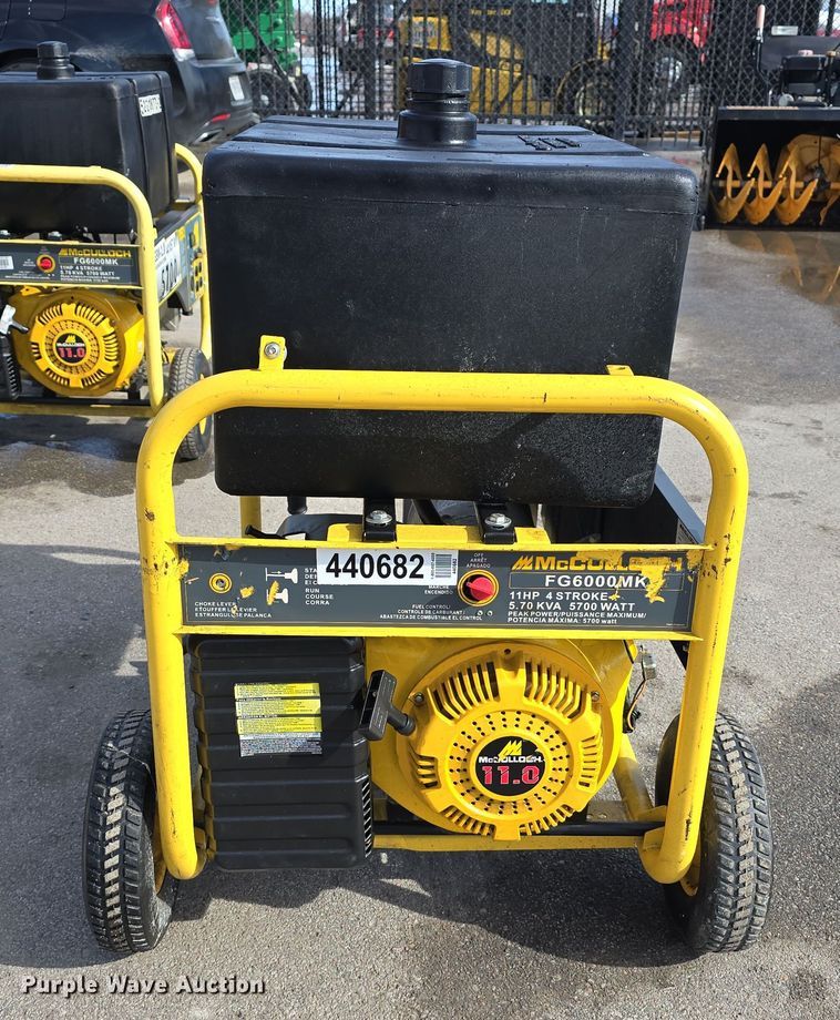 image for item EH8637 (2) McCulloch FG6000MK generators