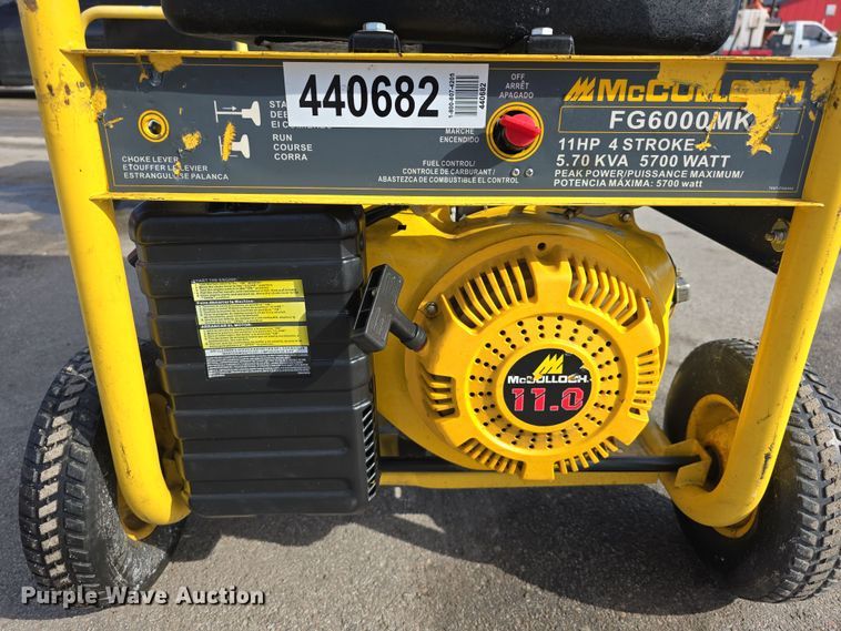 image for item EH8637 (2) McCulloch FG6000MK generators