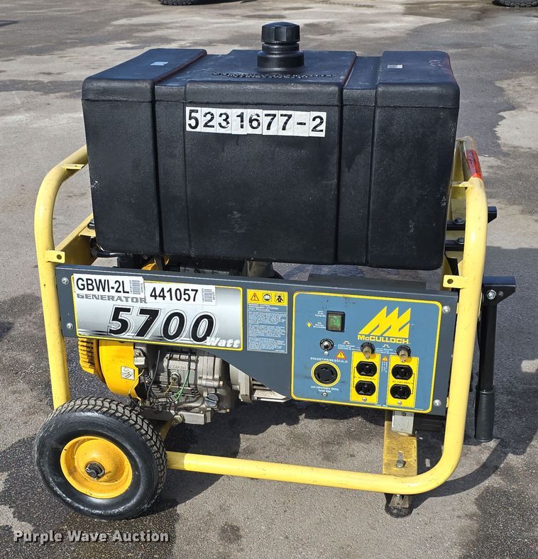 image for item EH8637 (2) McCulloch FG6000MK generators