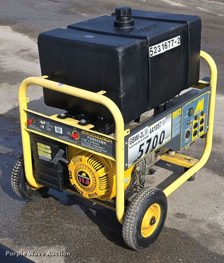 image for item EH8637 (2) McCulloch FG6000MK generators