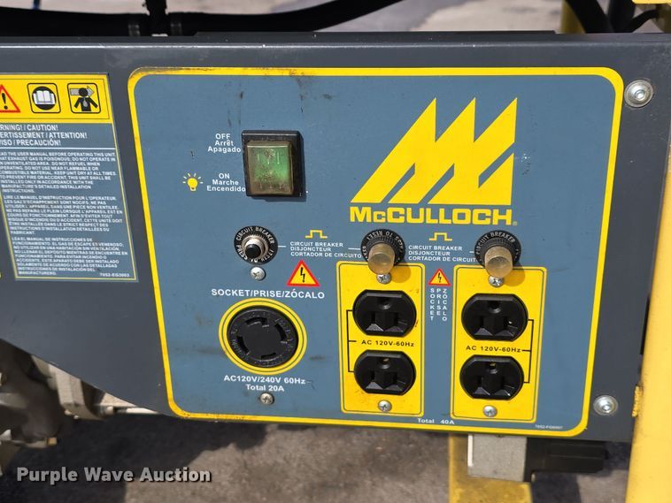 image for item EH8637 (2) McCulloch FG6000MK generators