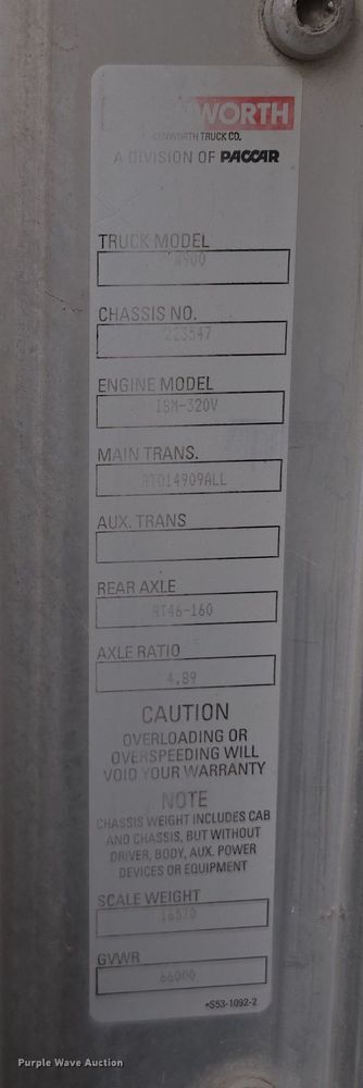 image for item EI4152 2008 Kenworth W900 ready mix truck