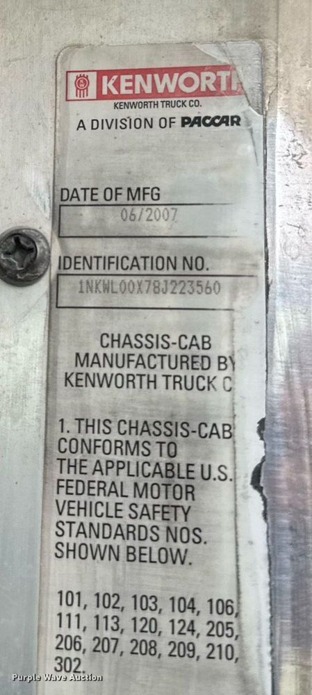 image for item EI4153 2008 Kenworth W900 ready mix truck