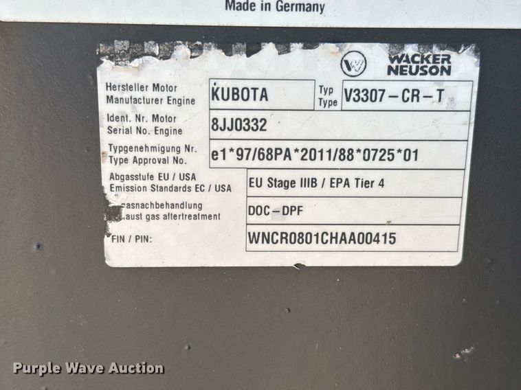 image for item EJ3400 2018 Wacker Neuson RC70P single drum vibratory roller