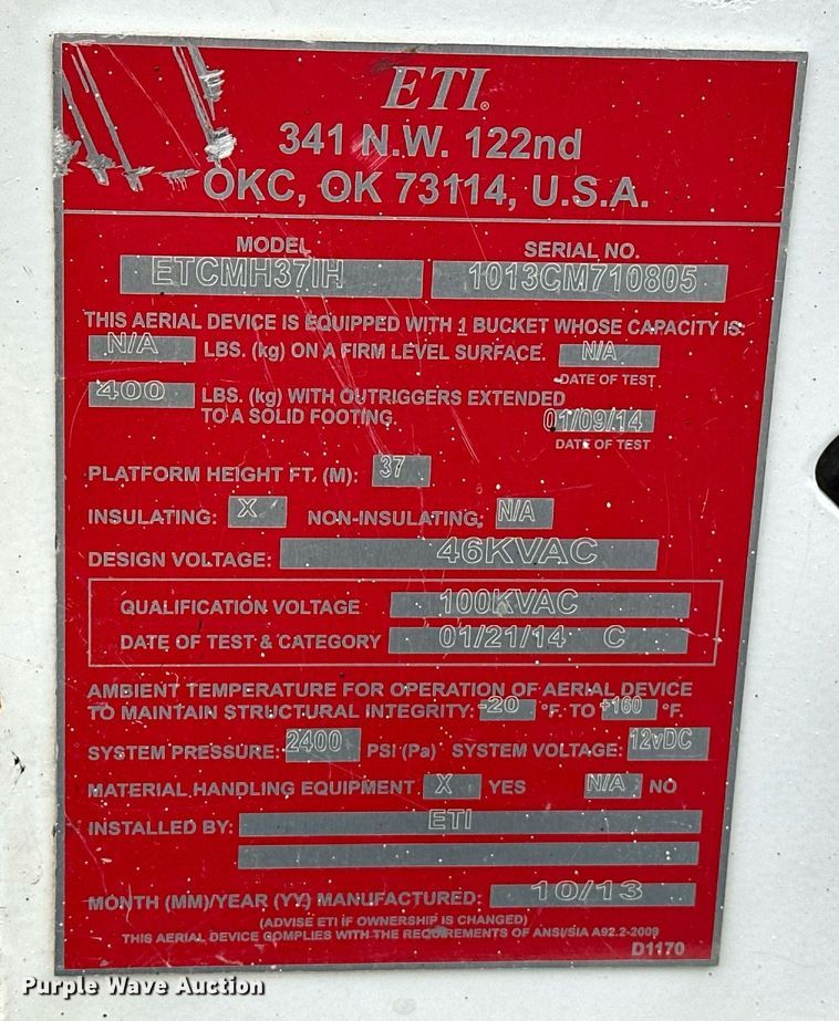 image for item EK0357 2014 Dodge Ram 5500HD bucket truck