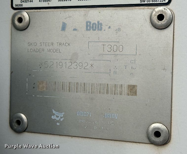 image for item EK0365 2003 Bobcat T300 tracked skid steer loader