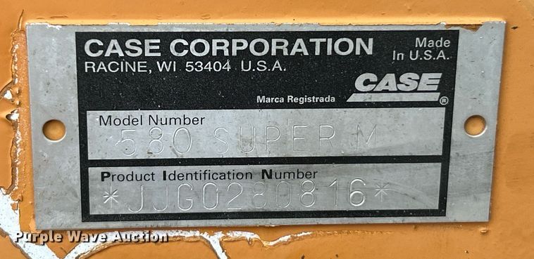 image for item EK2637 2001 Case 580 Super M backhoe