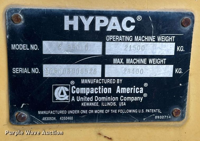 image for item EK2639 Hypac C350D double drum roller