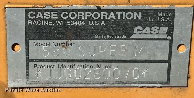 image for item EK2651 2001 Case 580 Super M backhoe