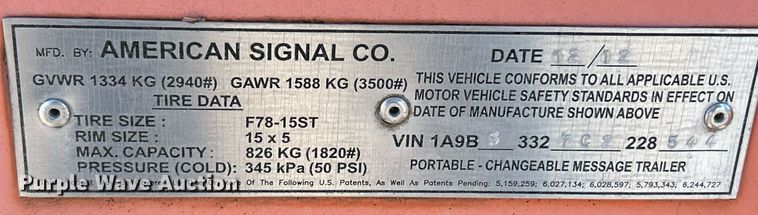 image for item EK2653 (3) American Signal message board trailers