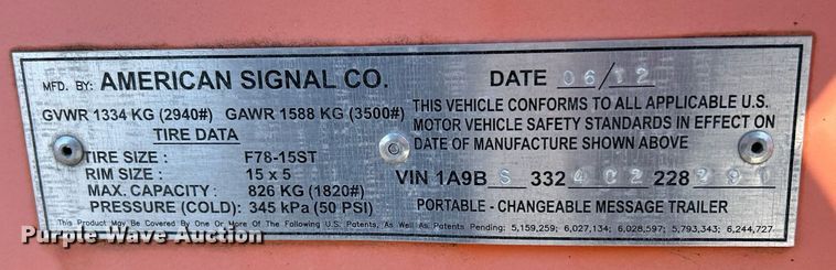 image for item EK2654 (2) American Signal message board trailers