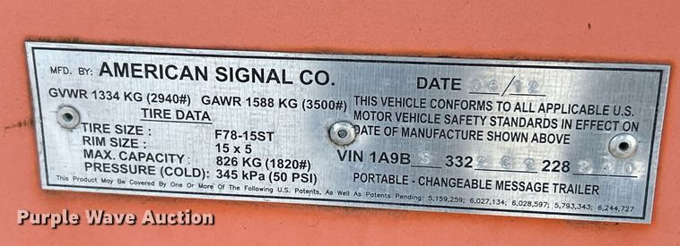 image for item EK2654 (2) American Signal message board trailers