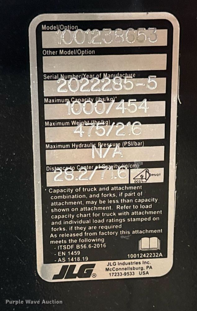 image for item EN5123 JLG 1001238653 man basket