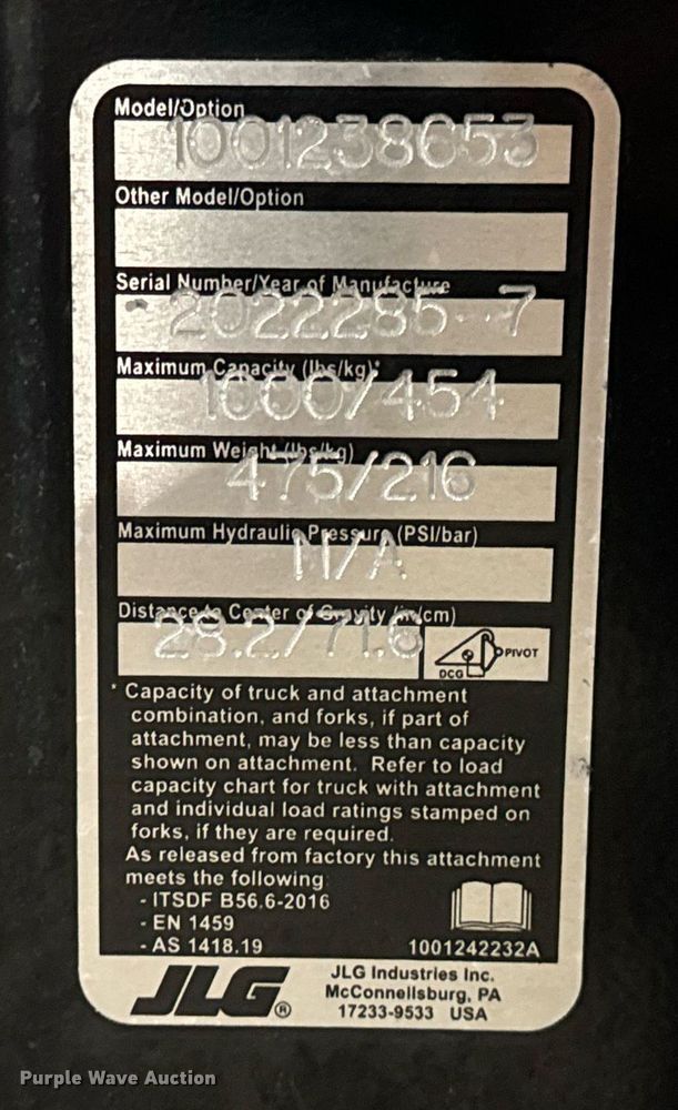 image for item EN5124 JLG 1001238653 man basket