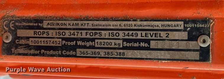 image for item EN5130 2021 JLG 1055 telehandler