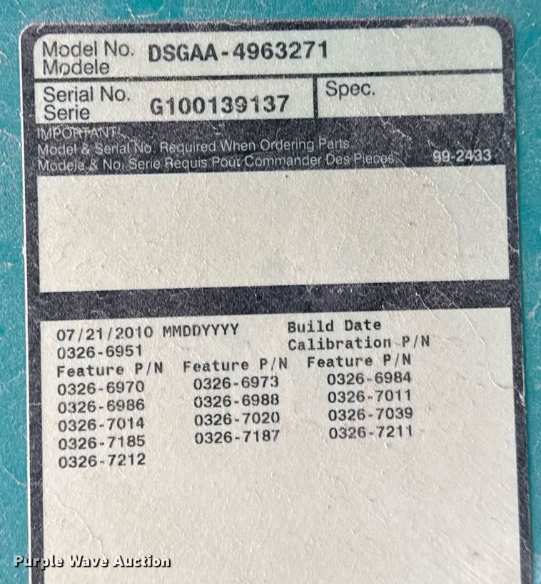 image for item EQ1025 2010 Cummins Power Generation DSGAA-4963271 generator