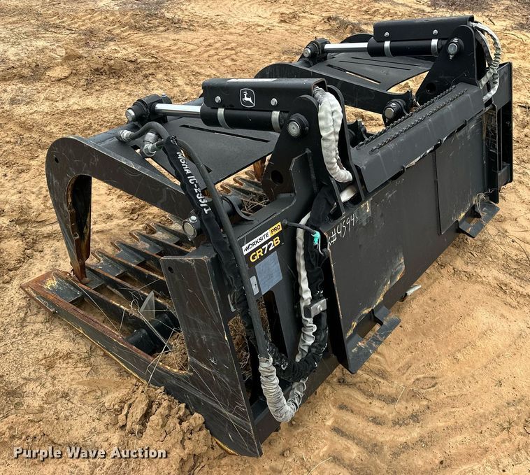 image for item ER4936 John Deere GR72B skid steer rock grapple bucket