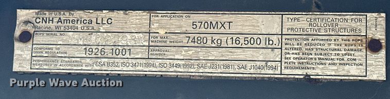 image for item ER4988 2006 Case 570MXT  landscape tractor