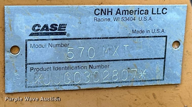 image for item ER4988 2006 Case 570MXT  landscape tractor