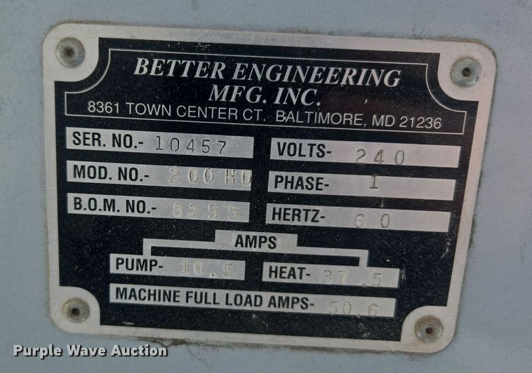 image for item ER5139 Better Engineering 200HD parts washer