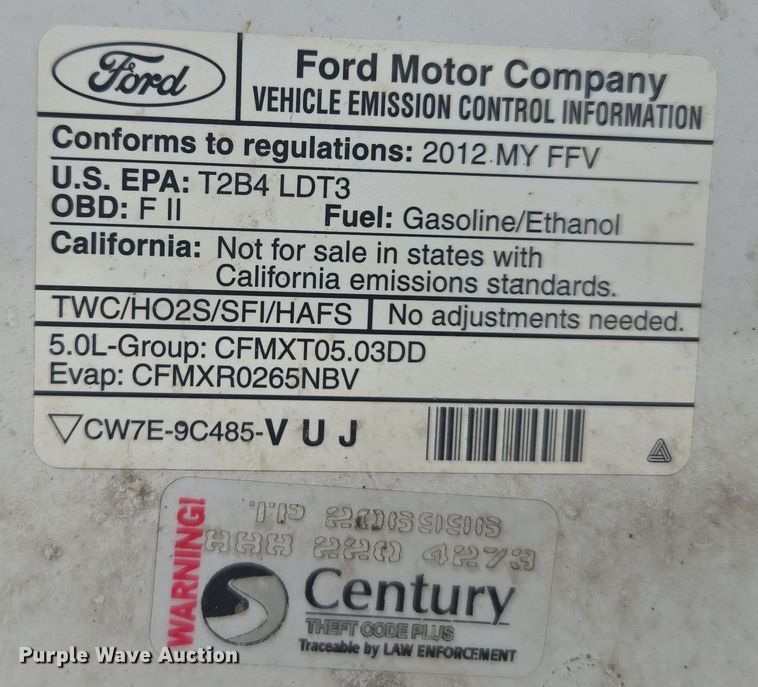 image for item ER5141 2012 Ford F150 XL SuperCrew pickup truck