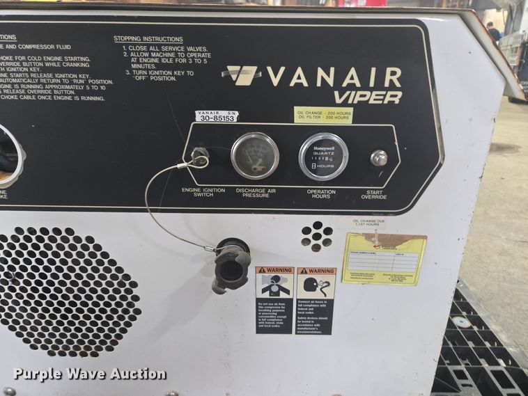 image for item ER5145 2012 Vanair 80 Viper air compressor