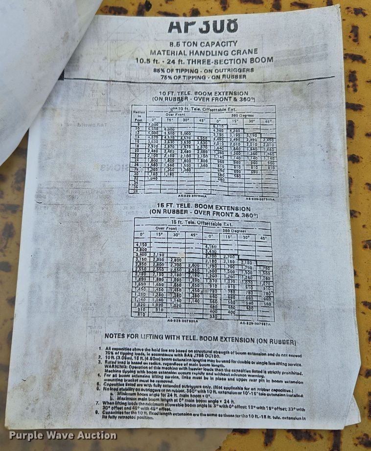 image for item ER5159 Grove AP-308 crane